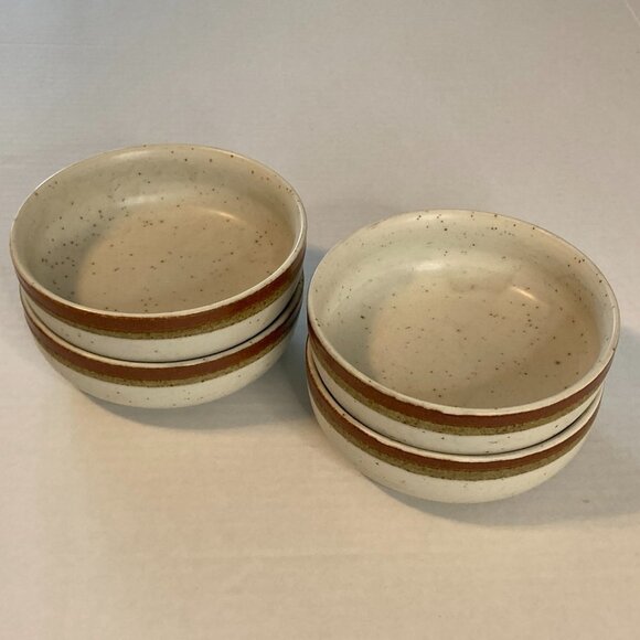 Vintage Otagiri Redwood Lot of (4) 6” Coupe Cereal Bowls Stoneware Japan - Picture 2 of 7